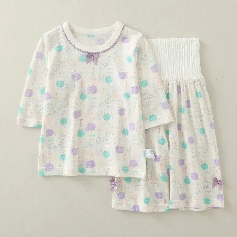 2023 Floral Baby Pajamas High Waist Belly Protector - Image 5
