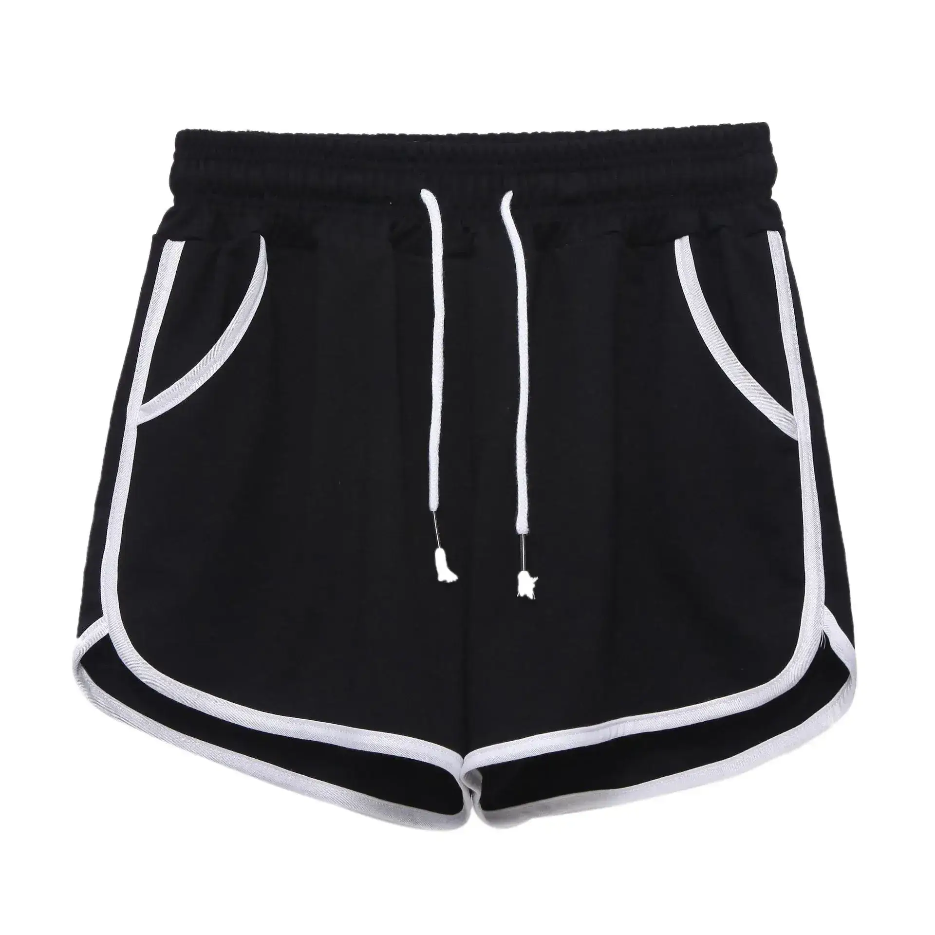 Women Grey Loose Casual Shorts Large Elastic Waist - Image 13