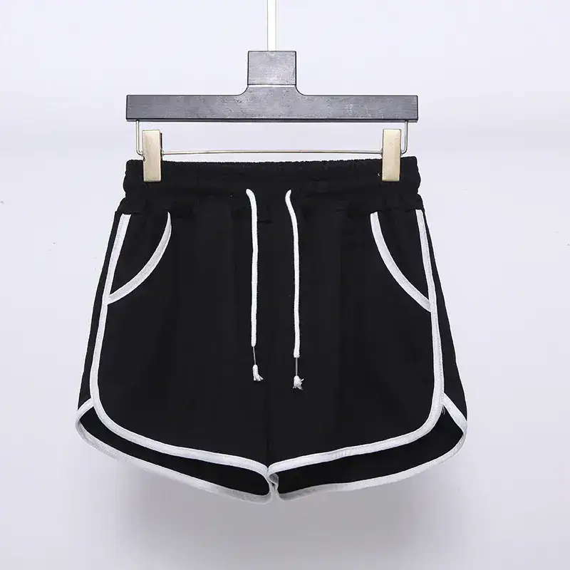 Women Grey Loose Casual Shorts Large Elastic Waist — feature 11