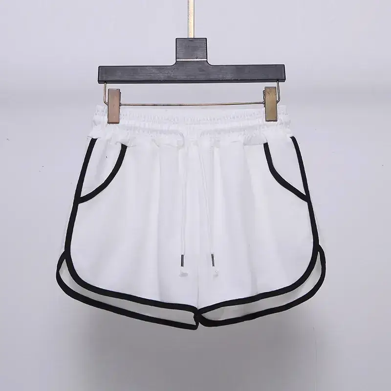 Women Grey Loose Casual Shorts Large Elastic Waist — feature 8