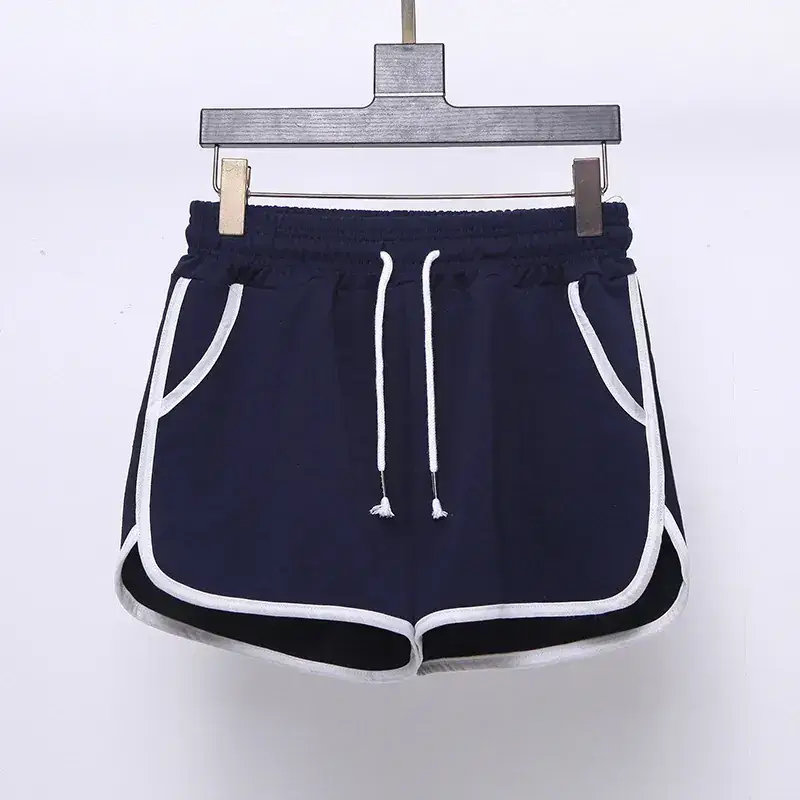 Women Grey Loose Casual Shorts Large Elastic Waist - Image 6