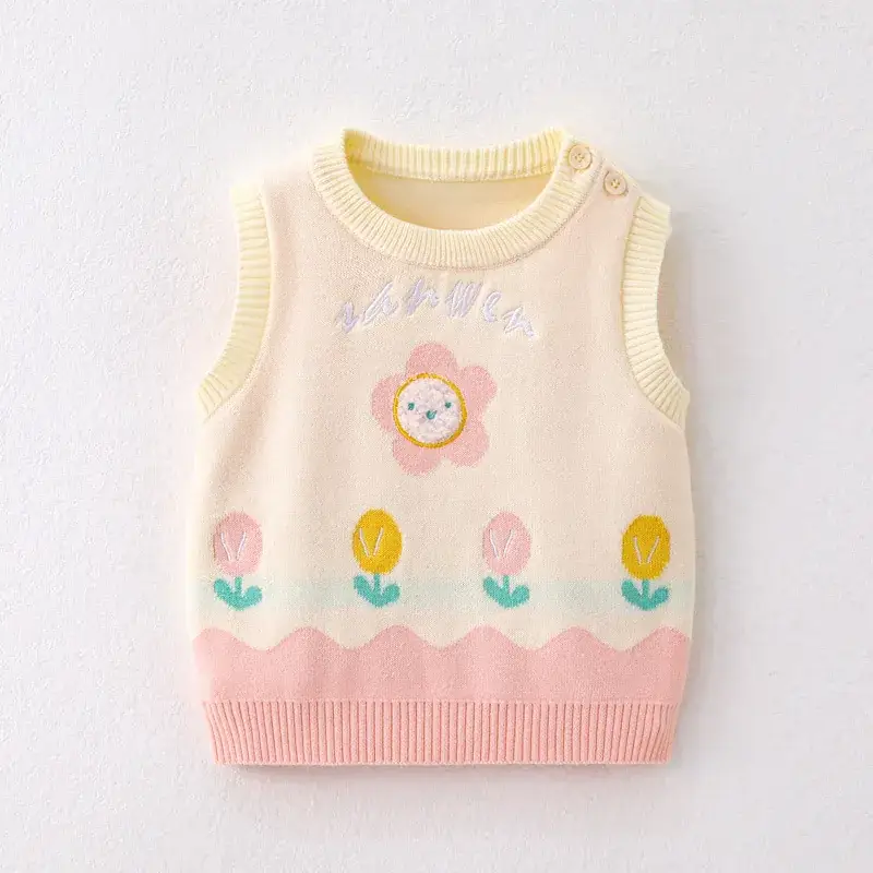 Green Bunny Knitted Vest for Kids - Image 8