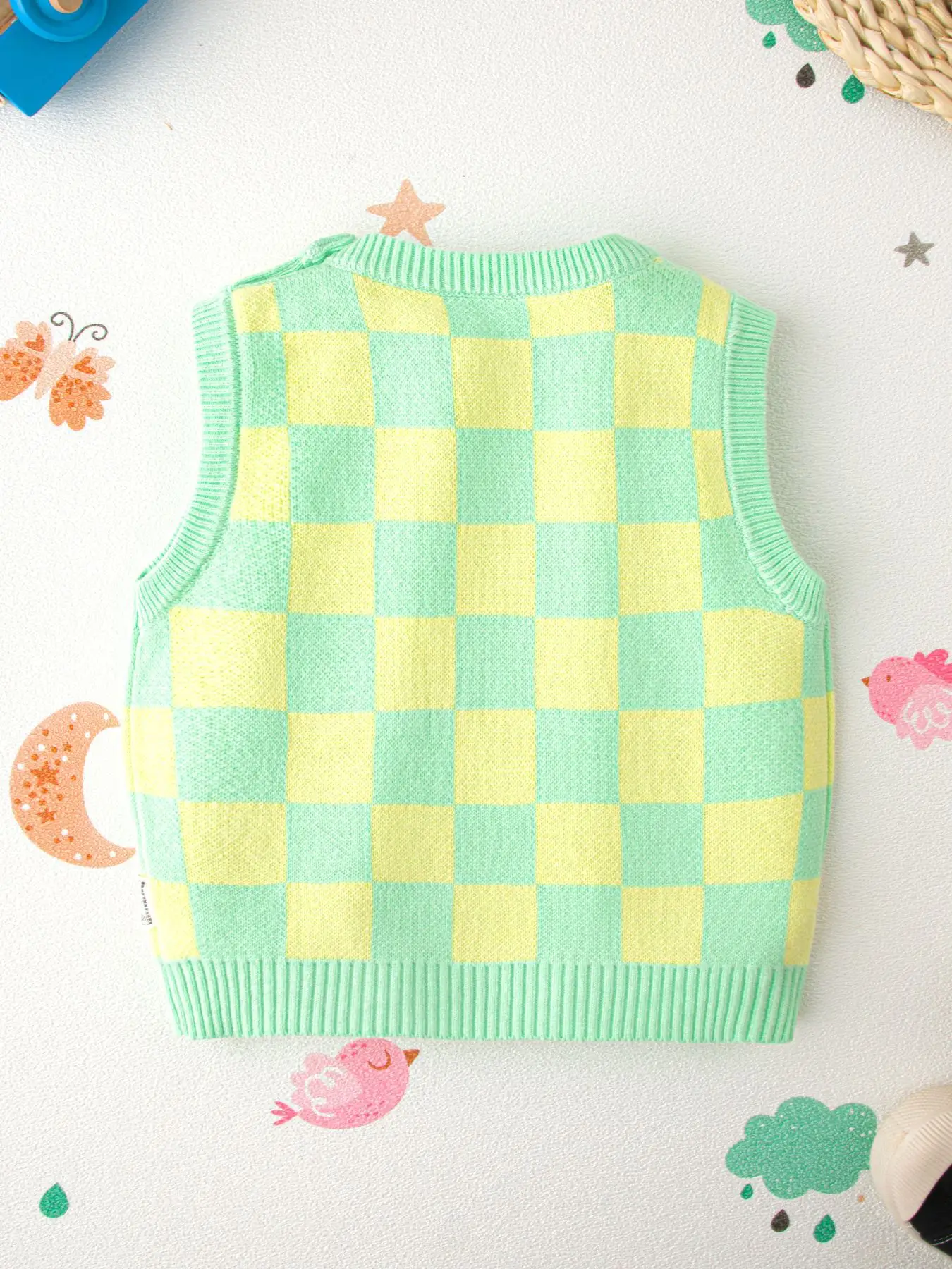 Green Bunny Knitted Vest for Kids — feature 13