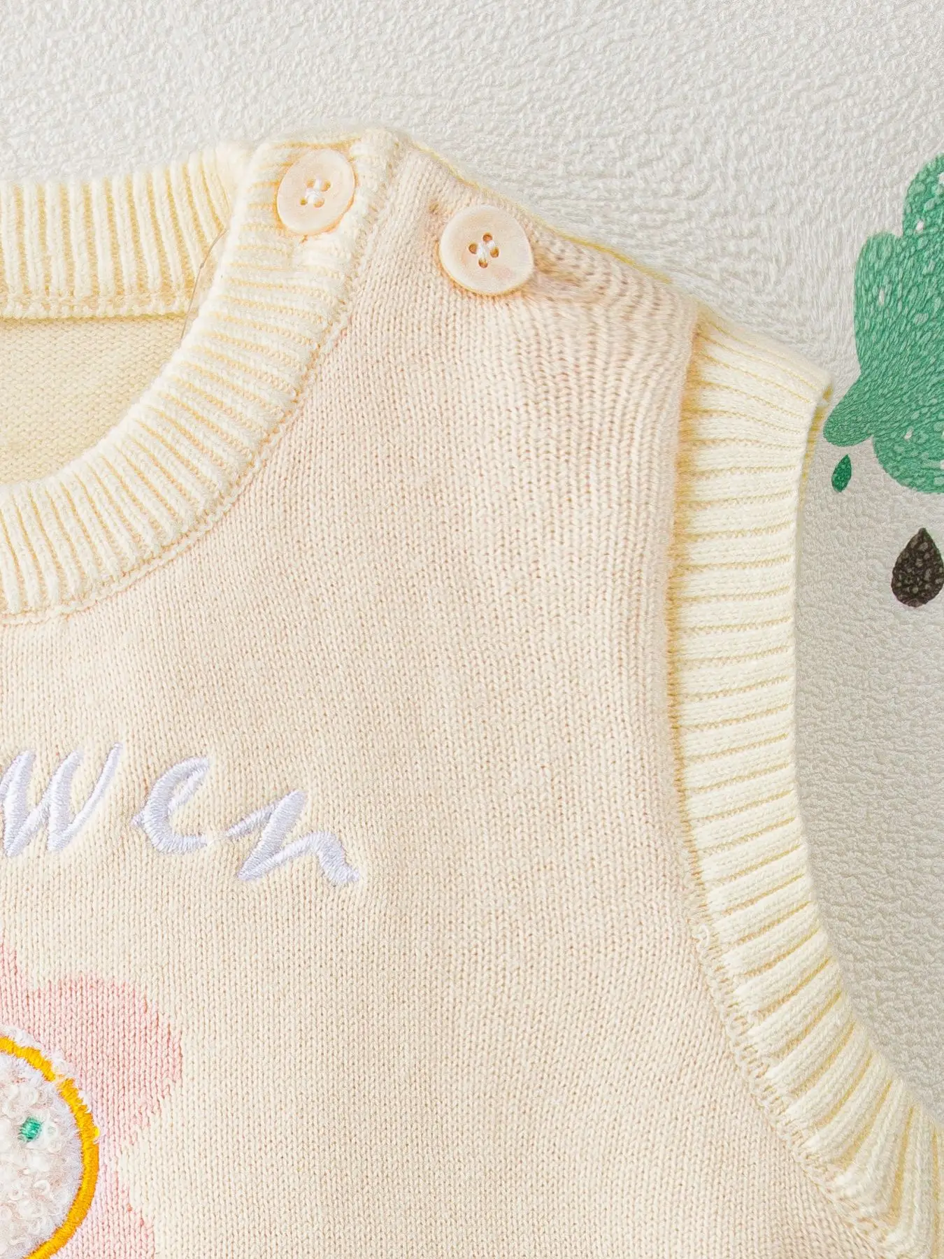 Green Bunny Knitted Vest for Kids — feature 9