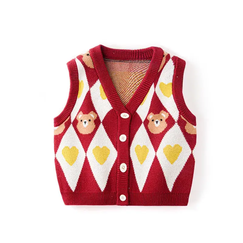 Green Bunny Knitted Vest for Kids - Image 5