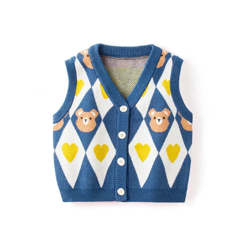 Green Bunny Knitted Vest for Kids - Image 6