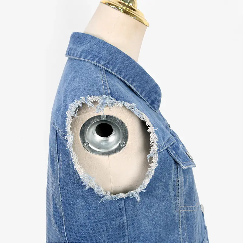 Denim Vest & Coat Set Retro Style Two Piece Suit — feature 11