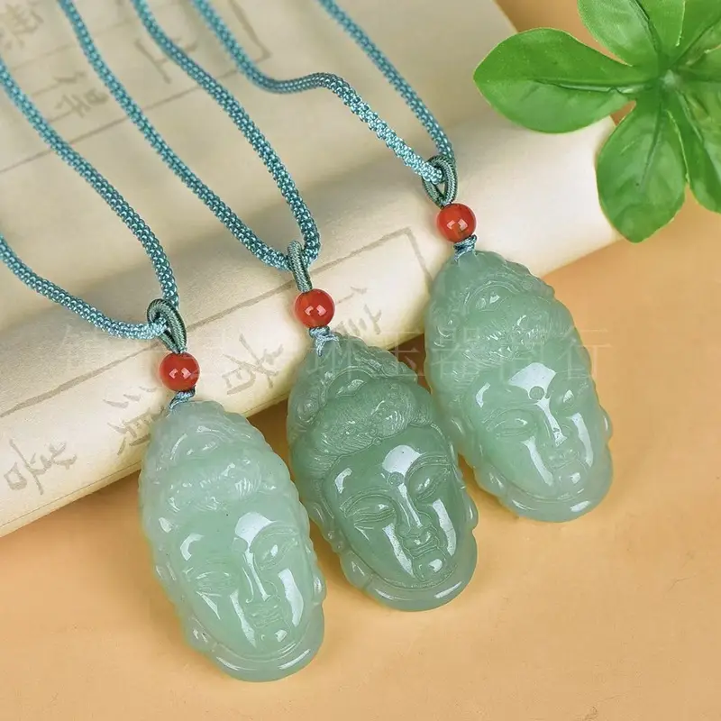 Brazil Green Jade Guanyin Pendant for Men Women - Image 5