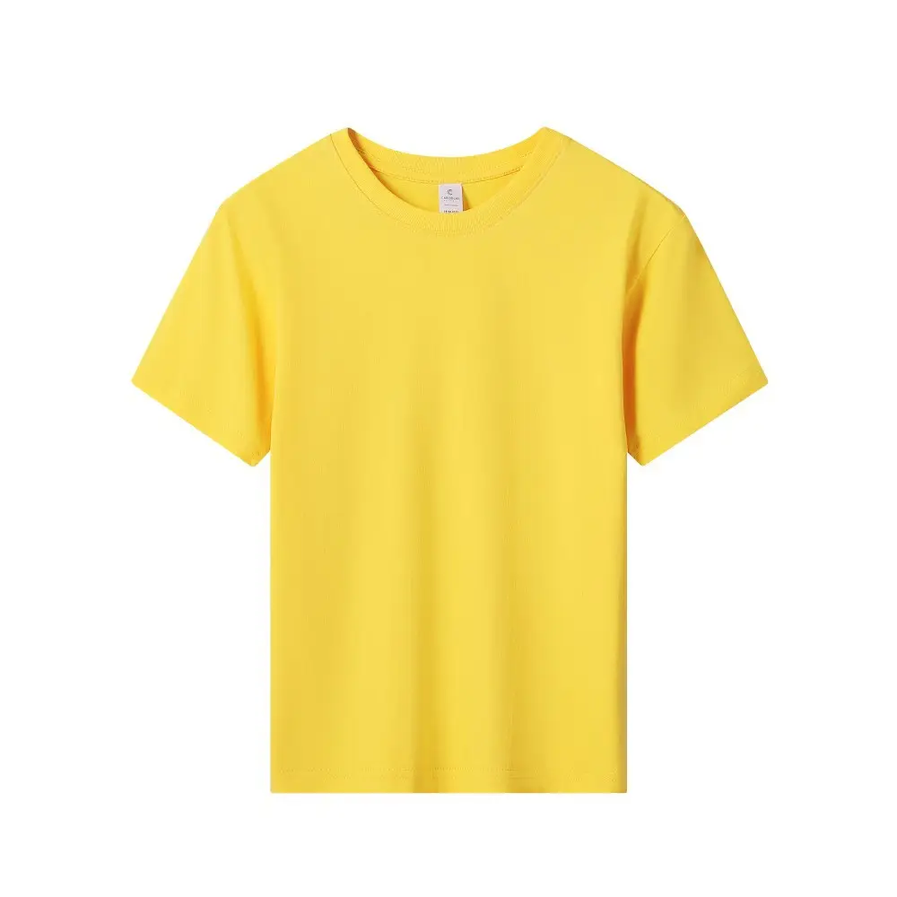 180g Pure Cotton Kids T-Shirt Orange Short Sleeve - Image 8