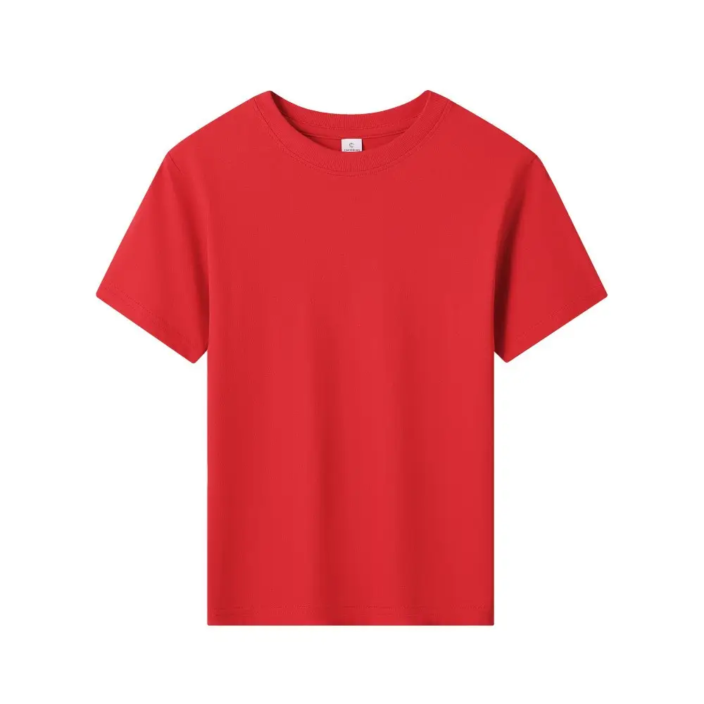180g Pure Cotton Kids T-Shirt Orange Short Sleeve - Image 9