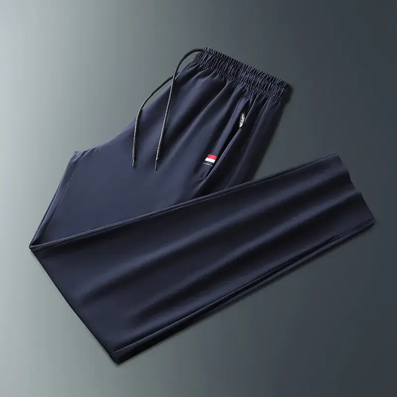 Men's Black Cross-border Sports Pants Thin Breathable Plus Size - Image 2