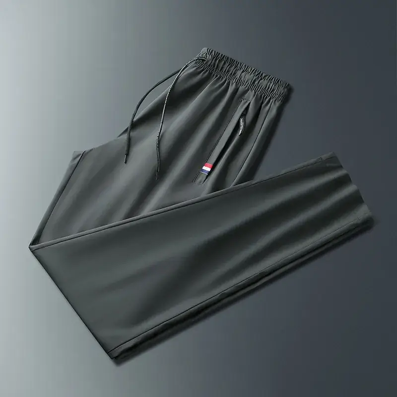 Men's Black Cross-border Sports Pants Thin Breathable Plus Size - Image 3