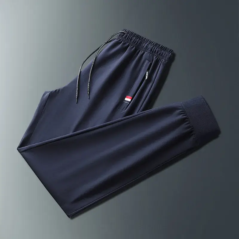 Men's Black Cross-border Sports Pants Thin Breathable Plus Size - Image 6