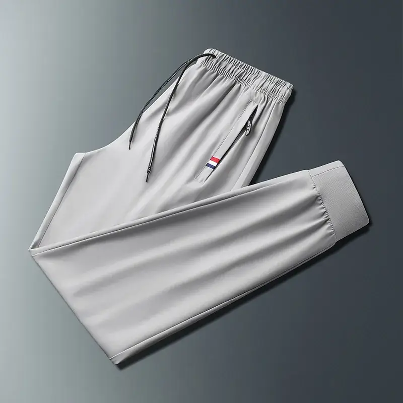 Men's Black Cross-border Sports Pants Thin Breathable Plus Size - Image 8
