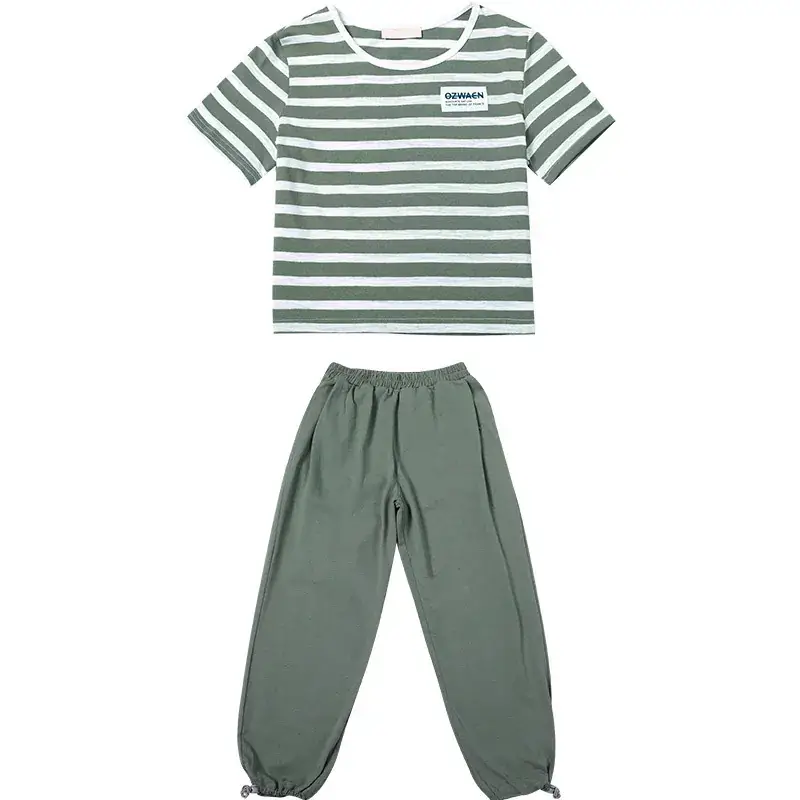 Girls Cotton Striped Shorts Set Medium to XL - Image 7