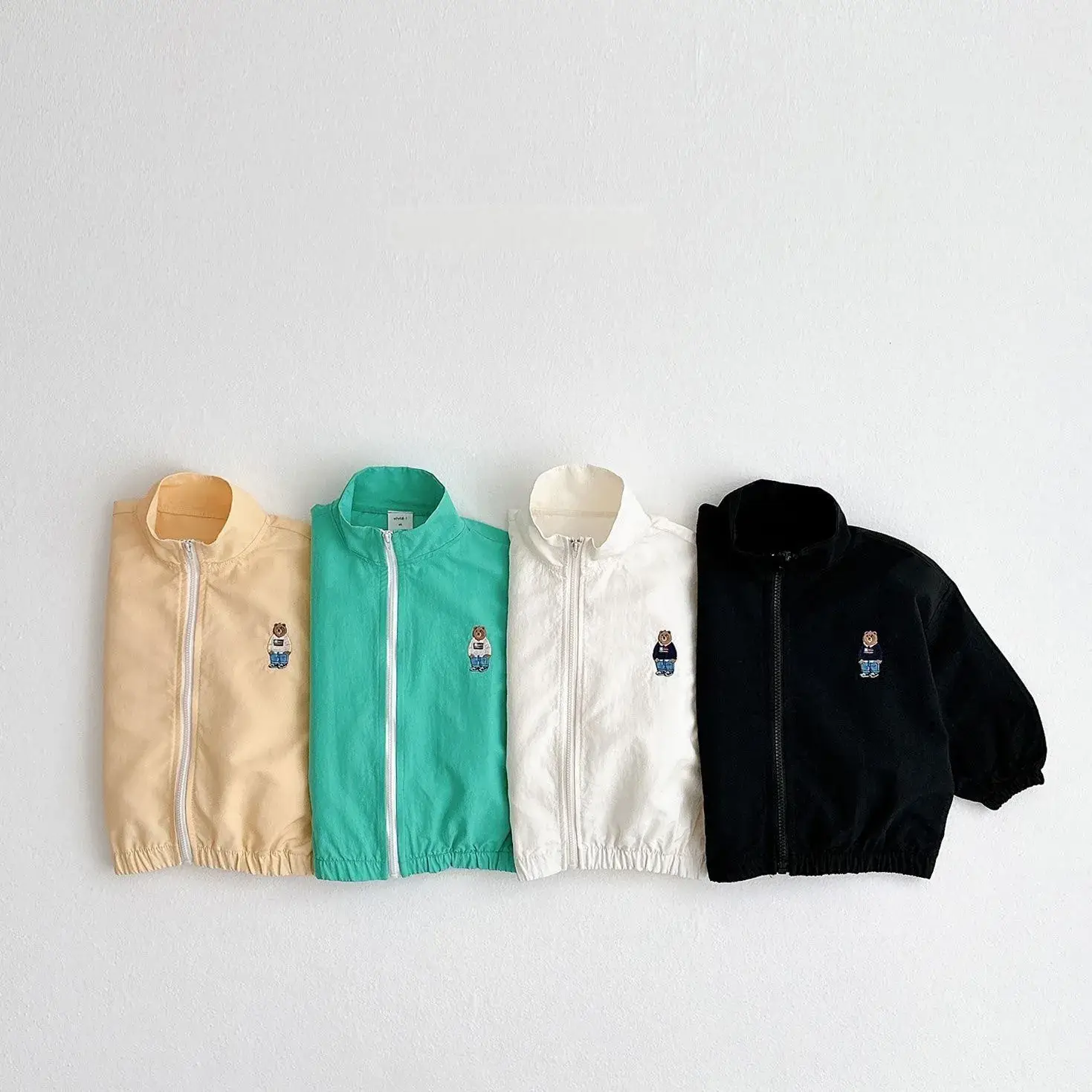 White Zipper Jacket for Boys Girls Baby Sun Protection - Image 6