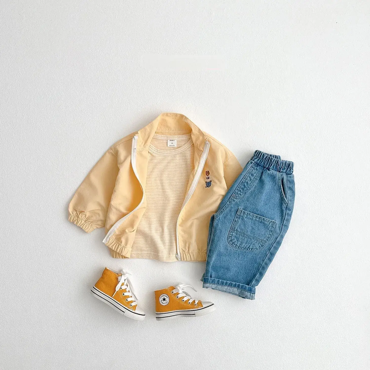 White Zipper Jacket for Boys Girls Baby Sun Protection — feature 15