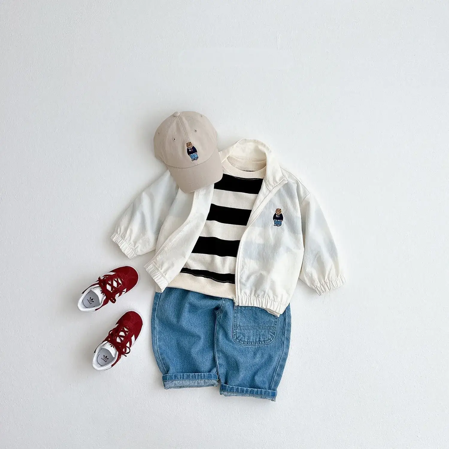 White Zipper Jacket for Boys Girls Baby Sun Protection — feature 17