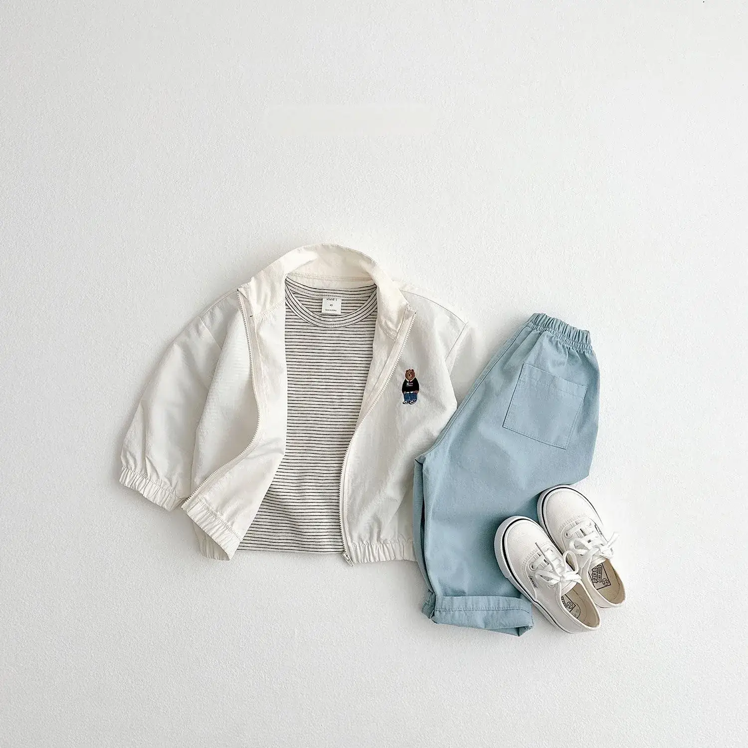 White Zipper Jacket for Boys Girls Baby Sun Protection — feature 23