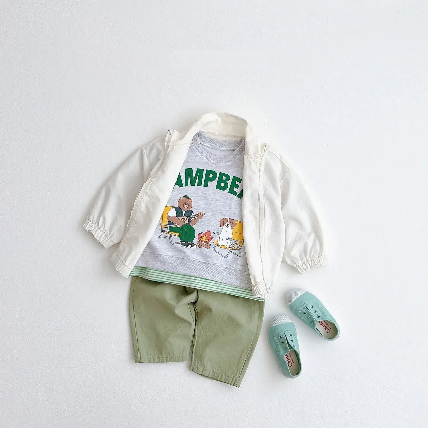 White Zipper Jacket for Boys Girls Baby Sun Protection — feature 26