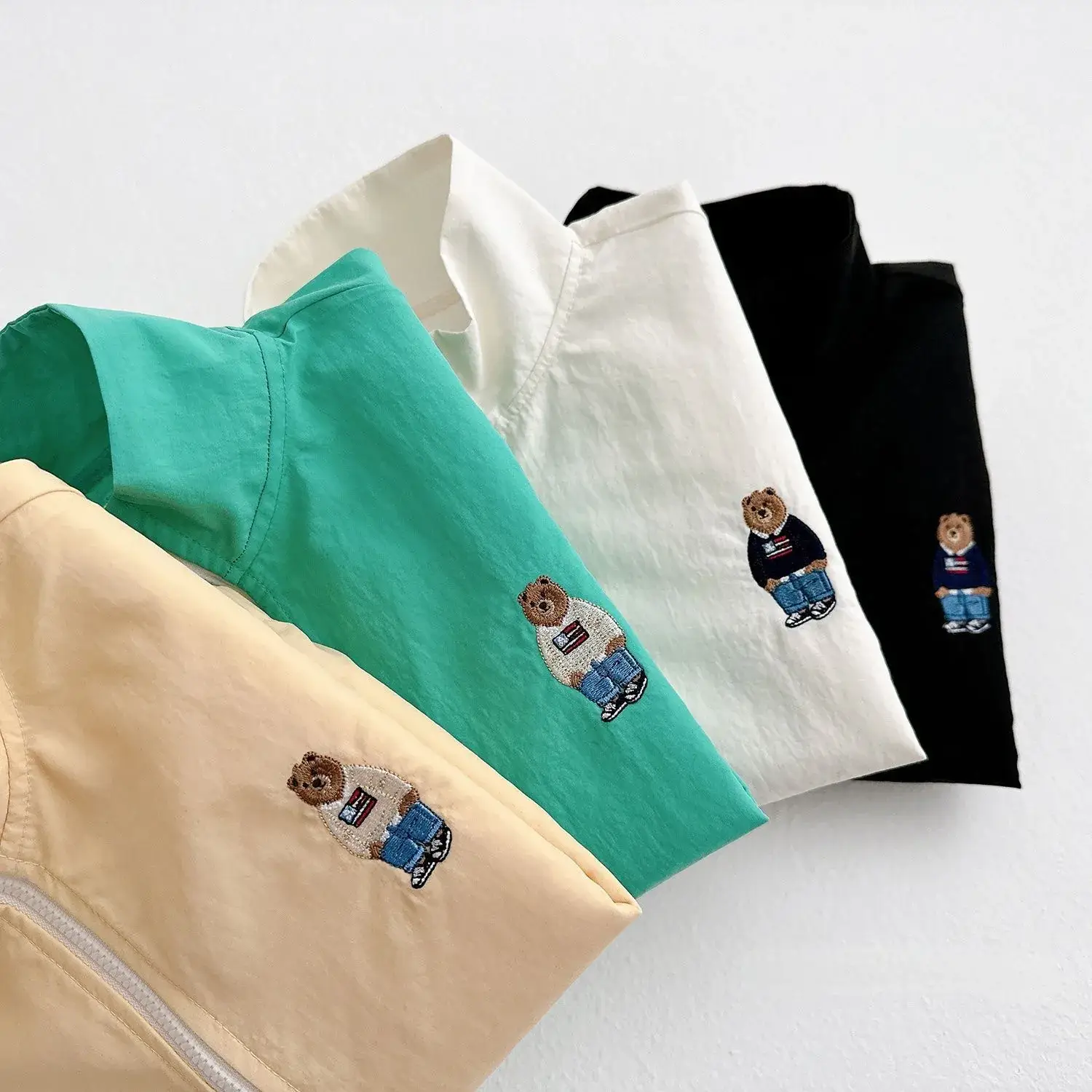 White Zipper Jacket for Boys Girls Baby Sun Protection — feature 5