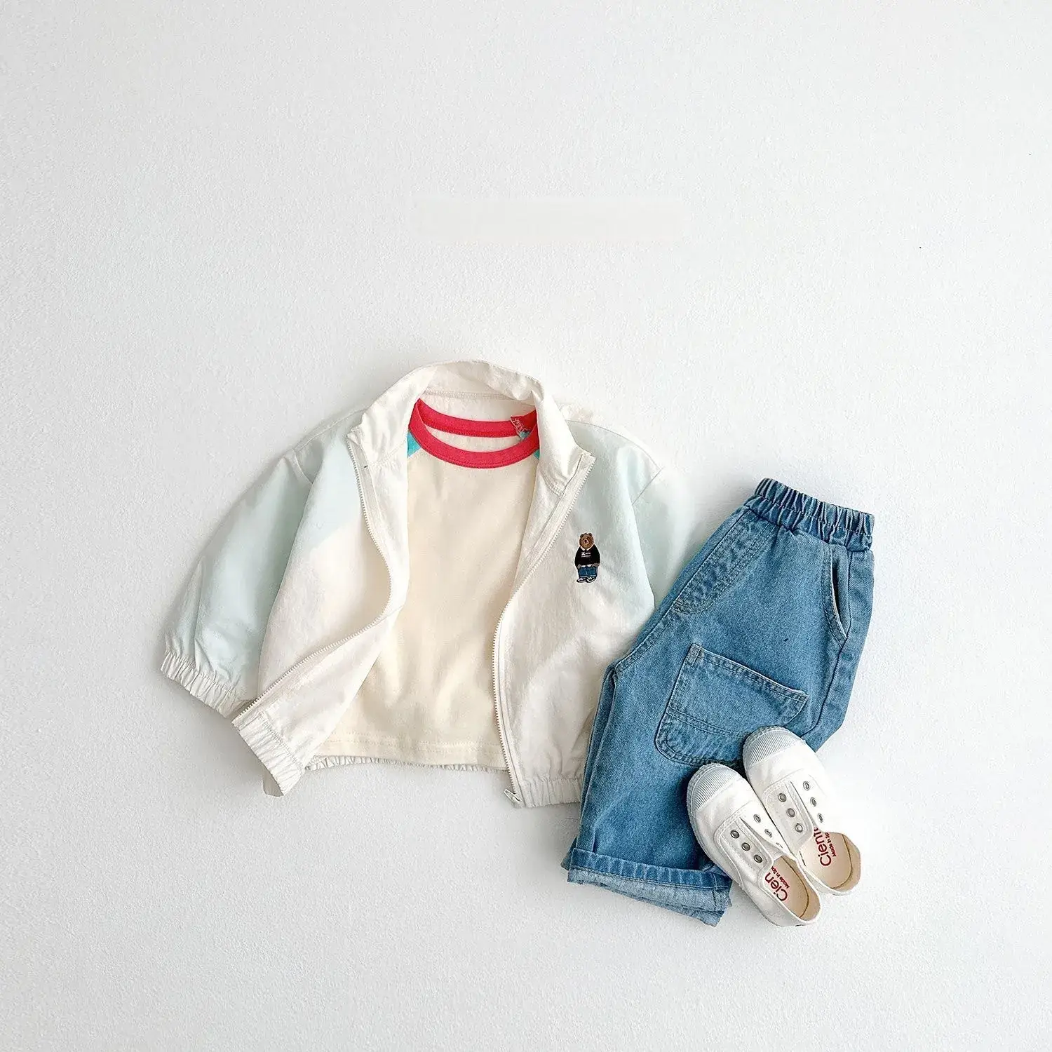 White Zipper Jacket for Boys Girls Baby Sun Protection — feature 9