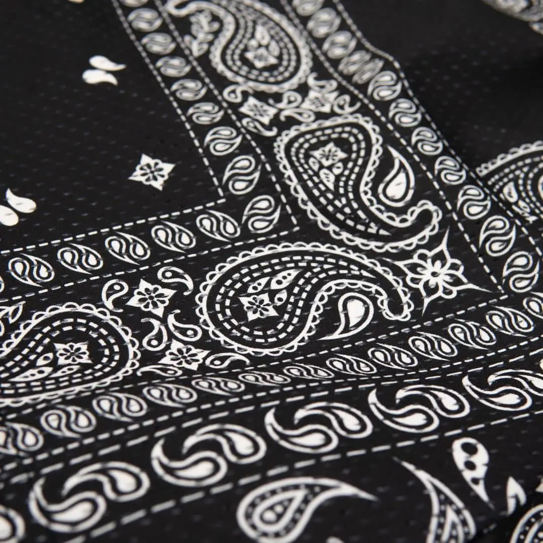 Brown Paisley Drawstring Shorts for Men Women Large — feature 13