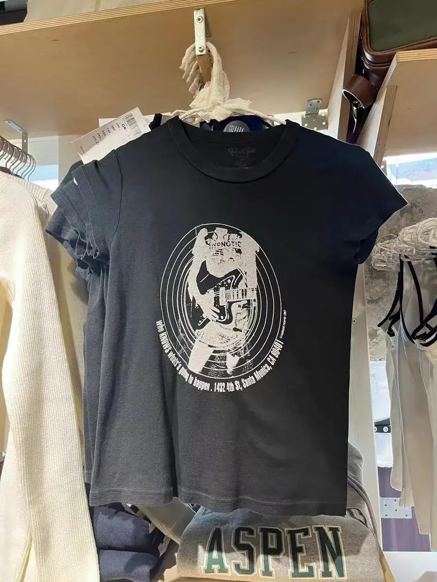 BM Style Black Rock Guitar Printed Women T-Shirt