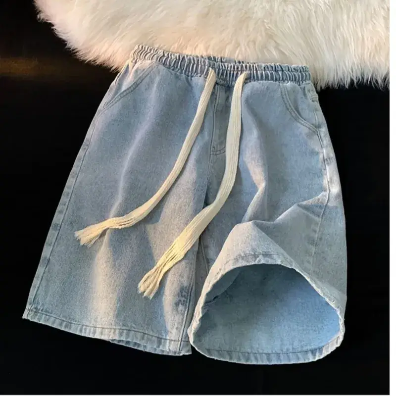 Denim Medium Shorts Men's 2023 Summer Loose Fit - Image 6
