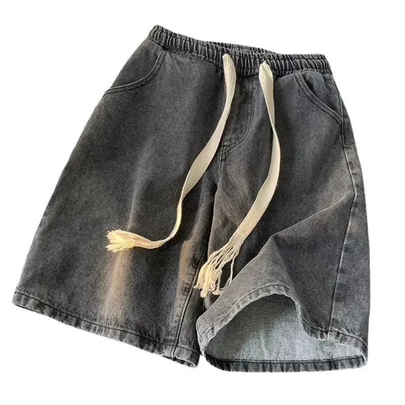 Denim Medium Shorts Men's 2023 Summer Loose Fit - Image 7