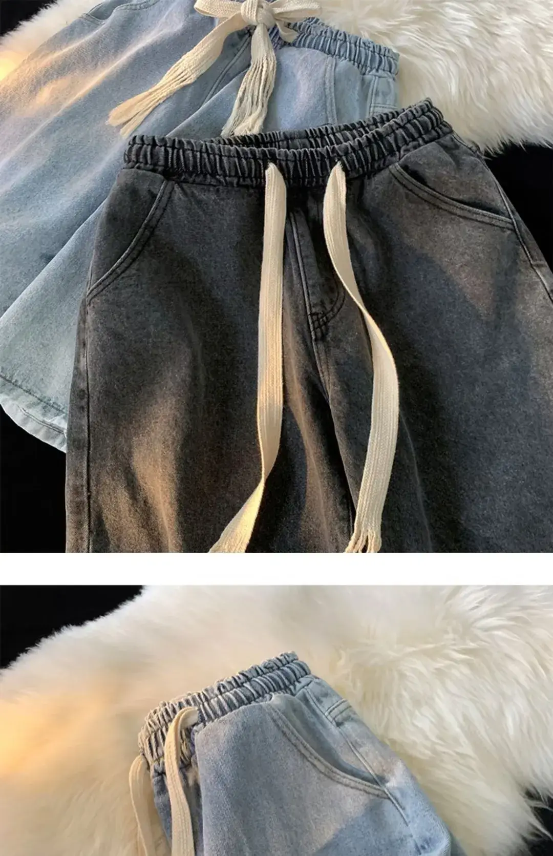 Denim Medium Shorts Men's 2023 Summer Loose Fit — feature 3