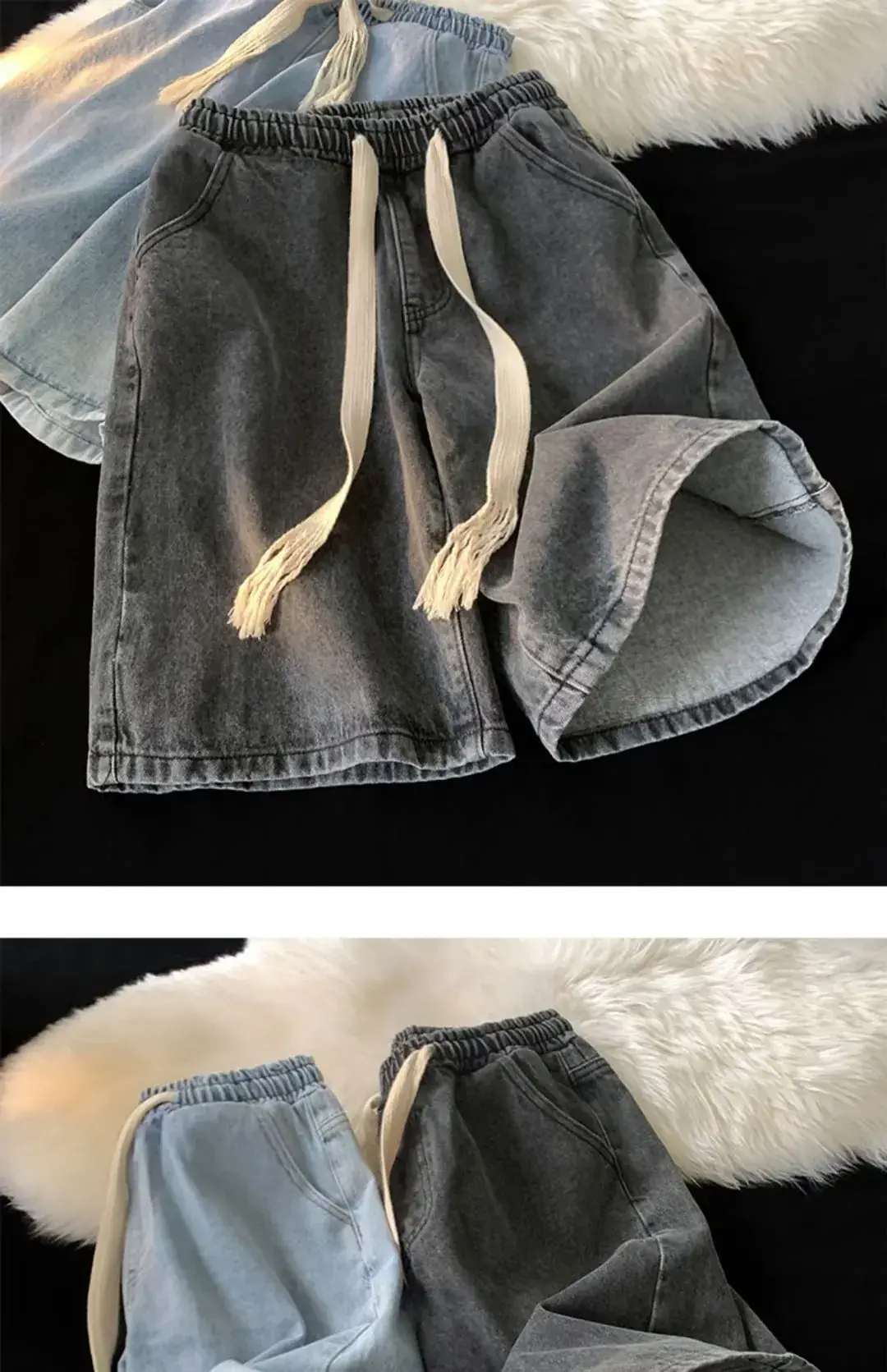 Denim Medium Shorts Men's 2023 Summer Loose Fit — feature 5