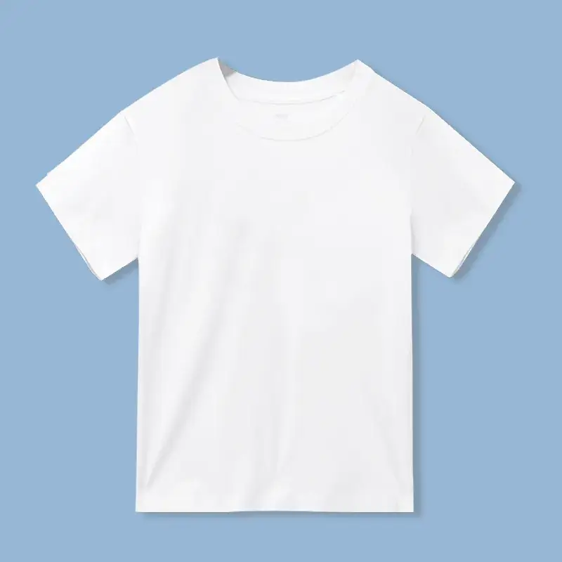 Children's Pure Cotton T-Shirt Round Neck Short Sleeve - Image 2