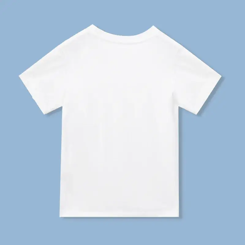 Children's Pure Cotton T-Shirt Round Neck Short Sleeve - Image 3