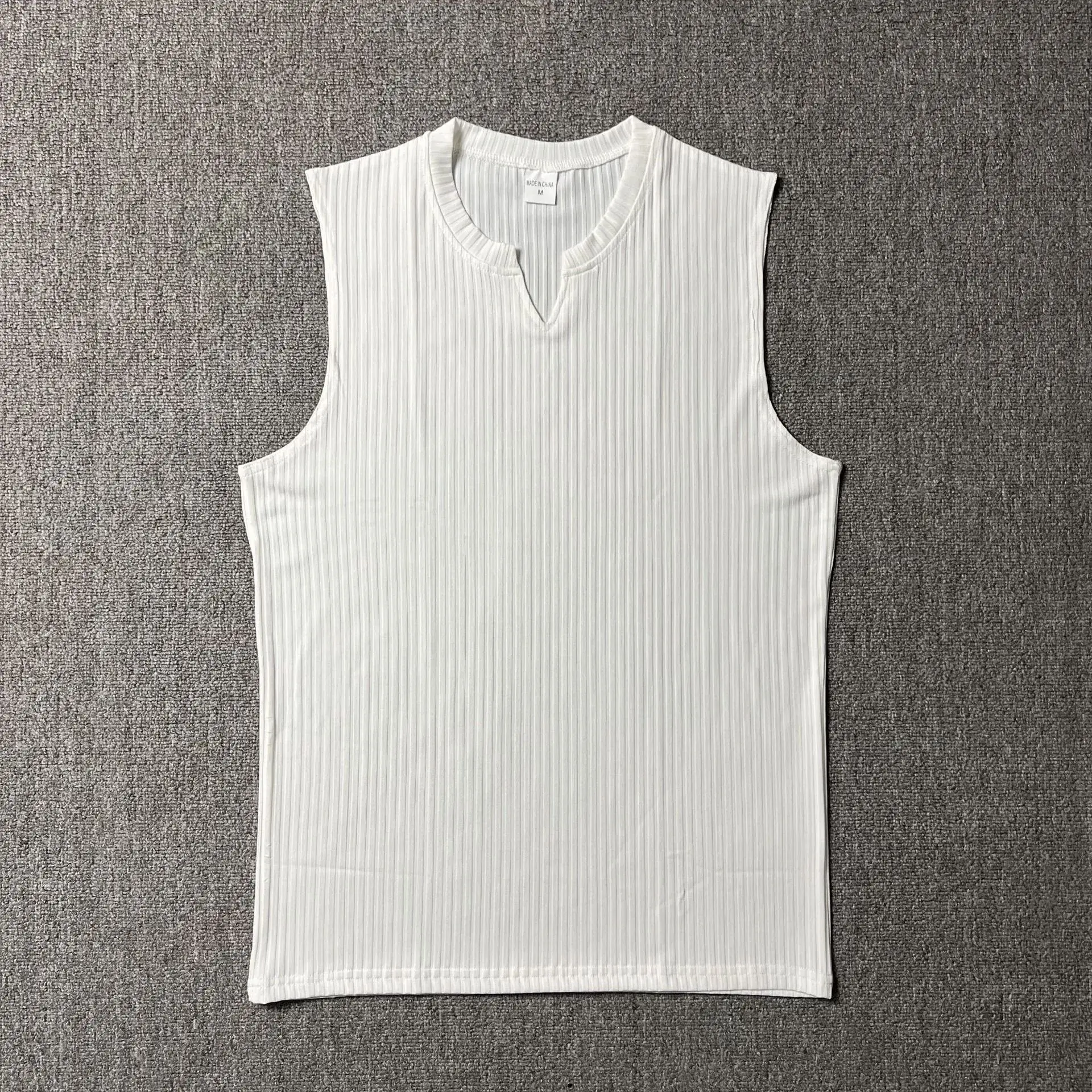 Men's Black Knitted Slim Fit Vest with V-Neck — feature 16