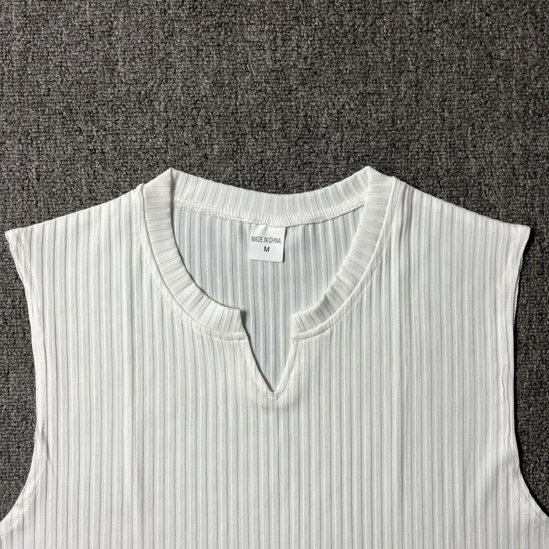 Men's Black Knitted Slim Fit Vest with V-Neck — feature 17