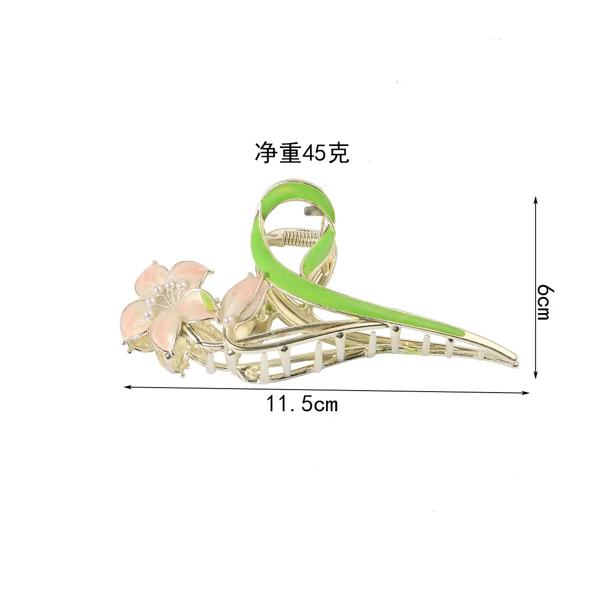 Korean Tulip Hair Clip Set Gold Alloy Women's Hair Accessories — feature 5