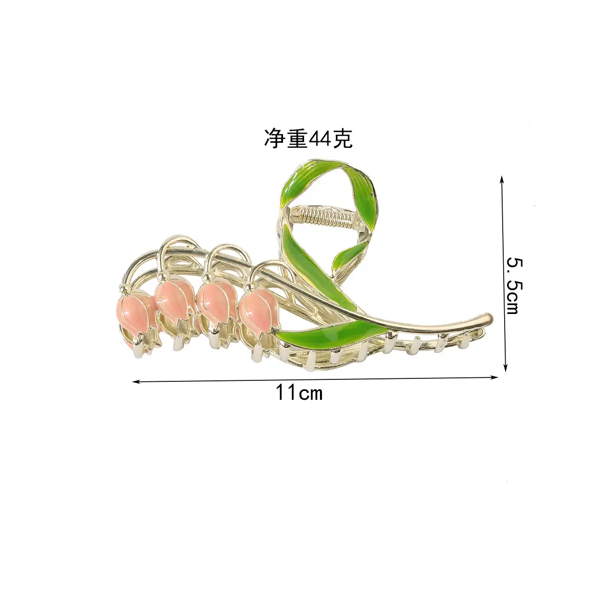 Korean Tulip Hair Clip Set Gold Alloy Women's Hair Accessories — feature 7