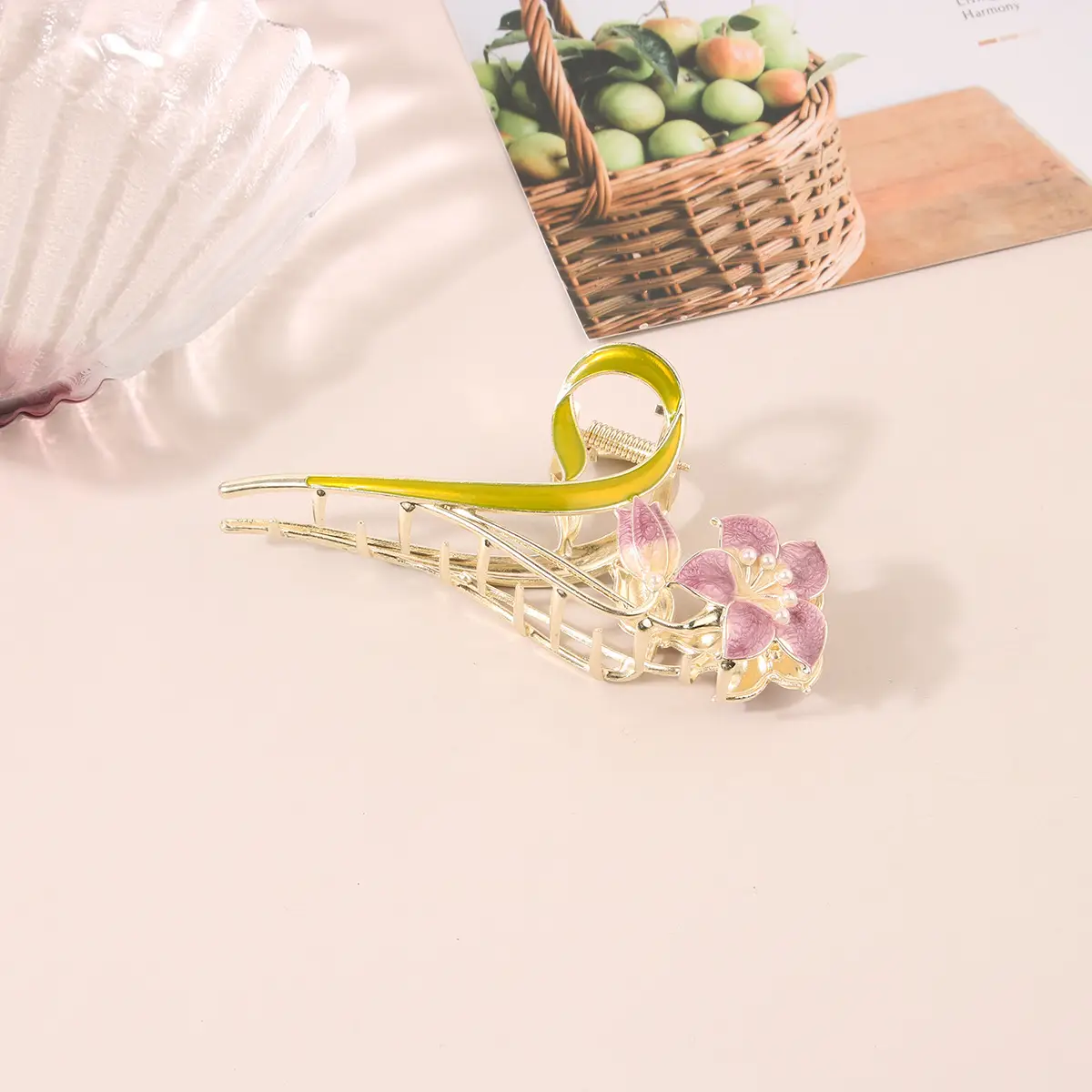 Korean Tulip Hair Clip Set Gold Alloy Women's Hair Accessories - Image 14