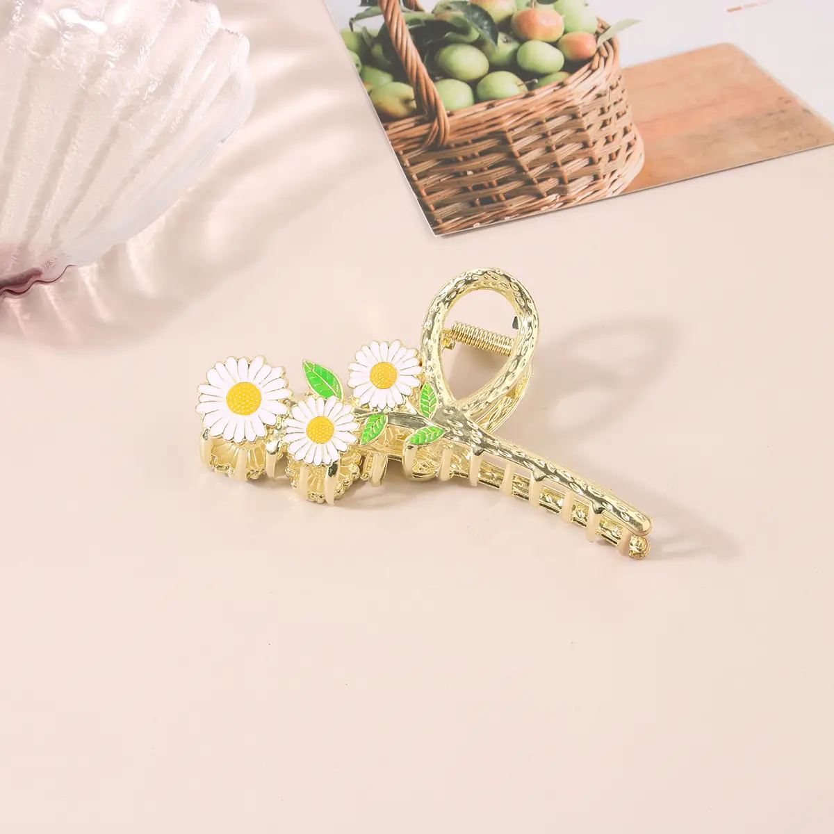 Korean Tulip Hair Clip Set Gold Alloy Women's Hair Accessories - Image 19