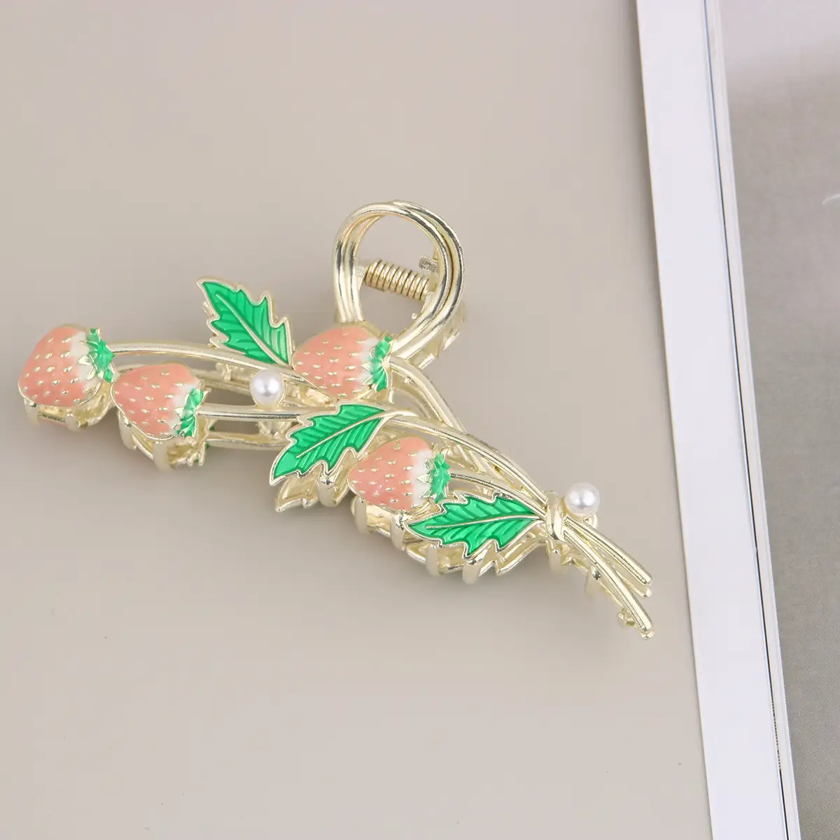 Korean Tulip Hair Clip Set Gold Alloy Women's Hair Accessories - Image 9