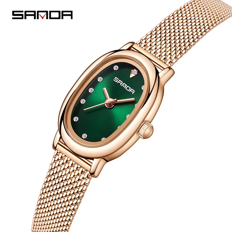 Sanda Women's Rose Gold Quartz Watch with Crystal Dial - Image 16