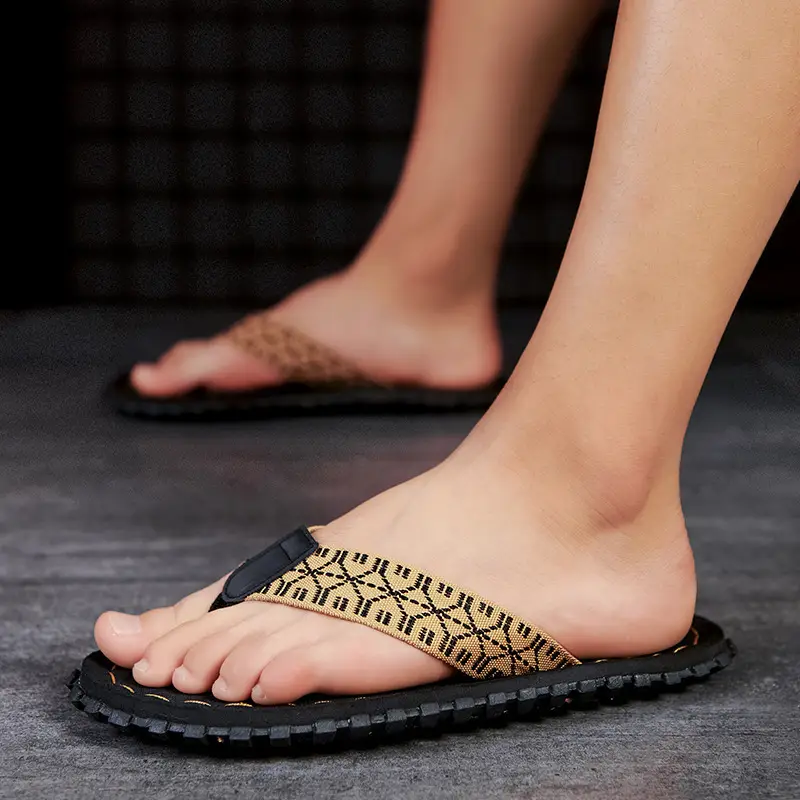 Men's Red Printed Flip Flops 2023 Summer - Image 6