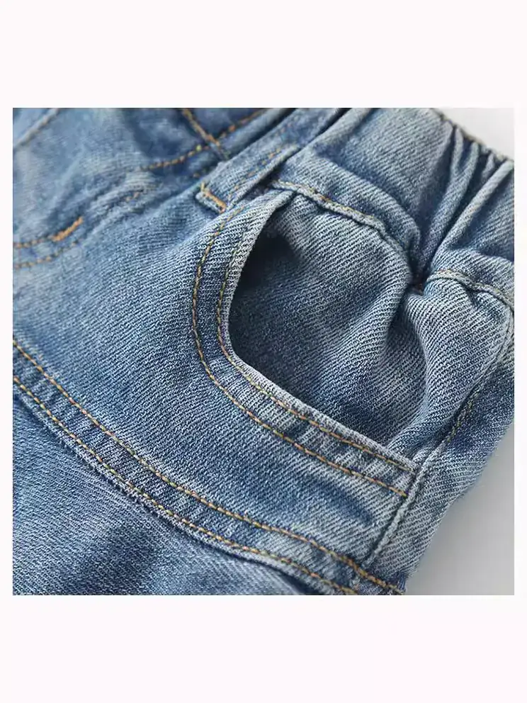 Girls Denim Shorts Medium Large Korean Style 2024 - Image 4
