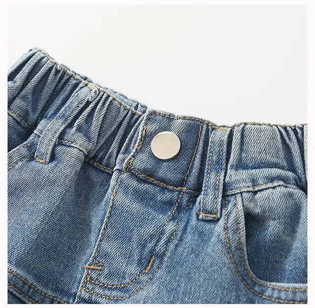 Girls Denim Shorts Medium Large Korean Style 2024 — feature 7