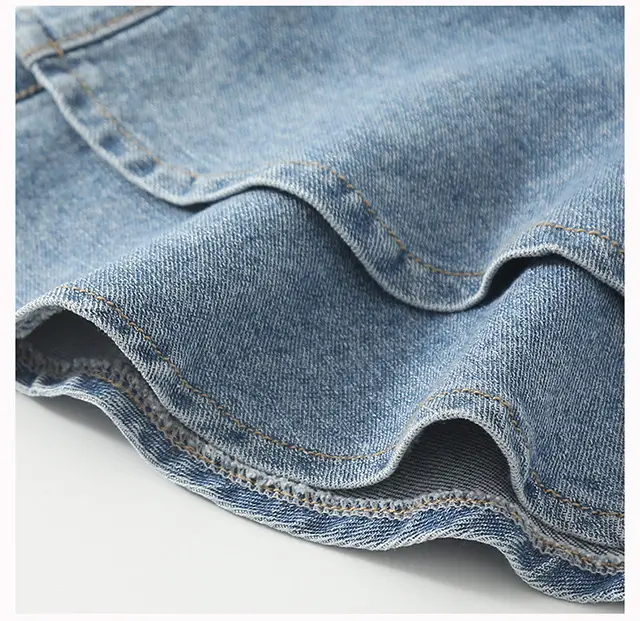 Girls Denim Shorts Medium Large Korean Style 2024 — feature 9