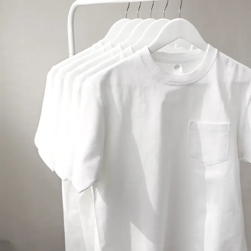 Men Women White Cotton T-Shirt 270g Xinjiang Crewneck