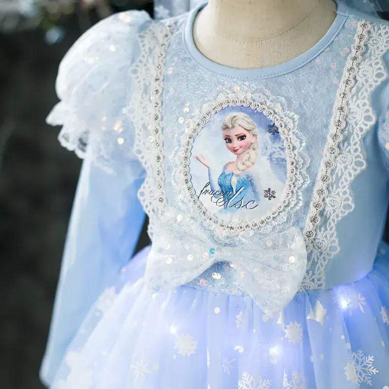Pink Glitter Elsa Princess Dress for Girls — feature 18
