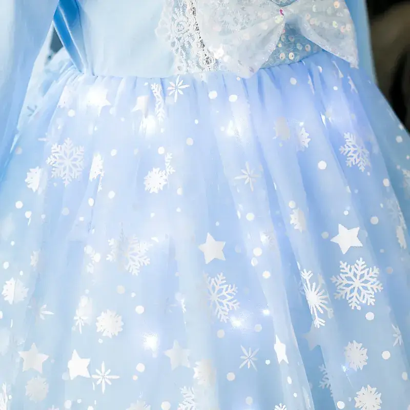 Pink Glitter Elsa Princess Dress for Girls — feature 19
