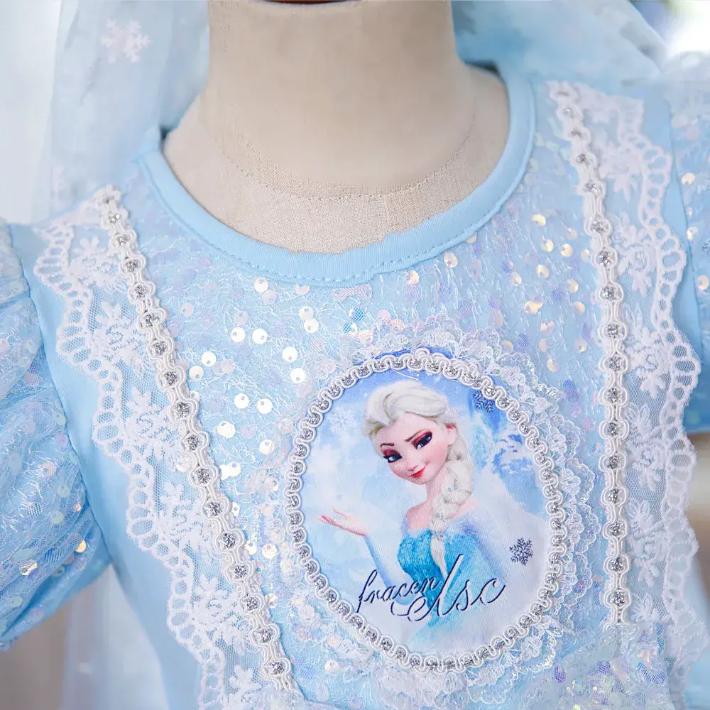 Pink Glitter Elsa Princess Dress for Girls — feature 9